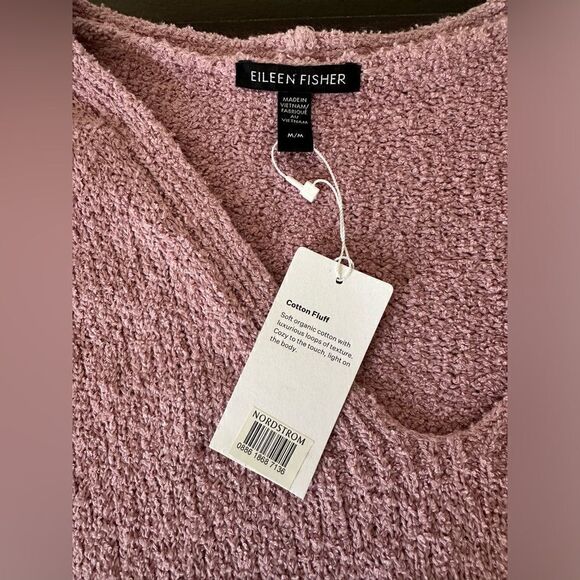 Eileen Fisher V-Neck Slit Sweater size M, NWT - Picture 7 of 10